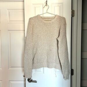 Handmade Cotton Oatmeal Knit Sweater